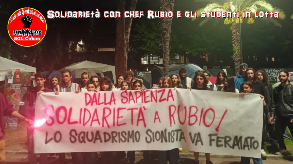 solidarieta a Chef Rubio e agli studenti in lotta